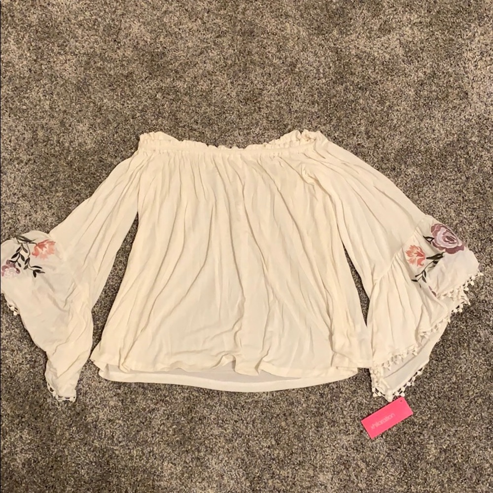Off the shoulder flowy top